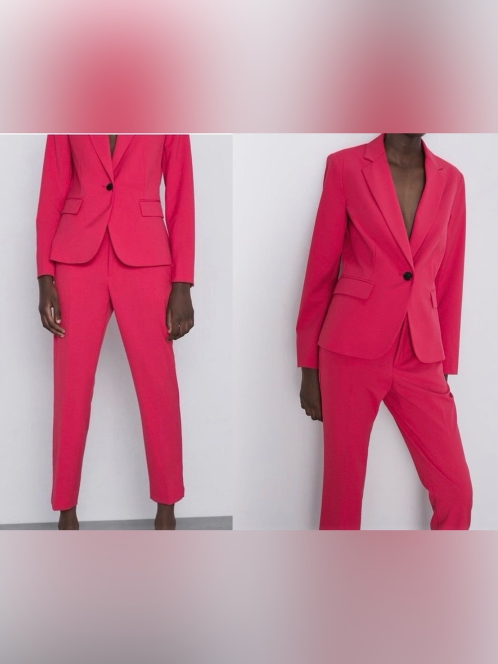 NwT Zara Fuchsia Tailored Ankle Suit Pants trousers 
Brand new with tags